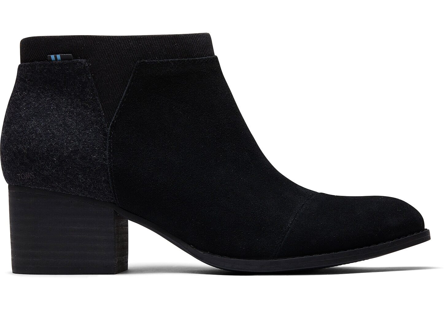 Toms Loren Suede - Womens Booties - Black - NZ - 763054ZIO